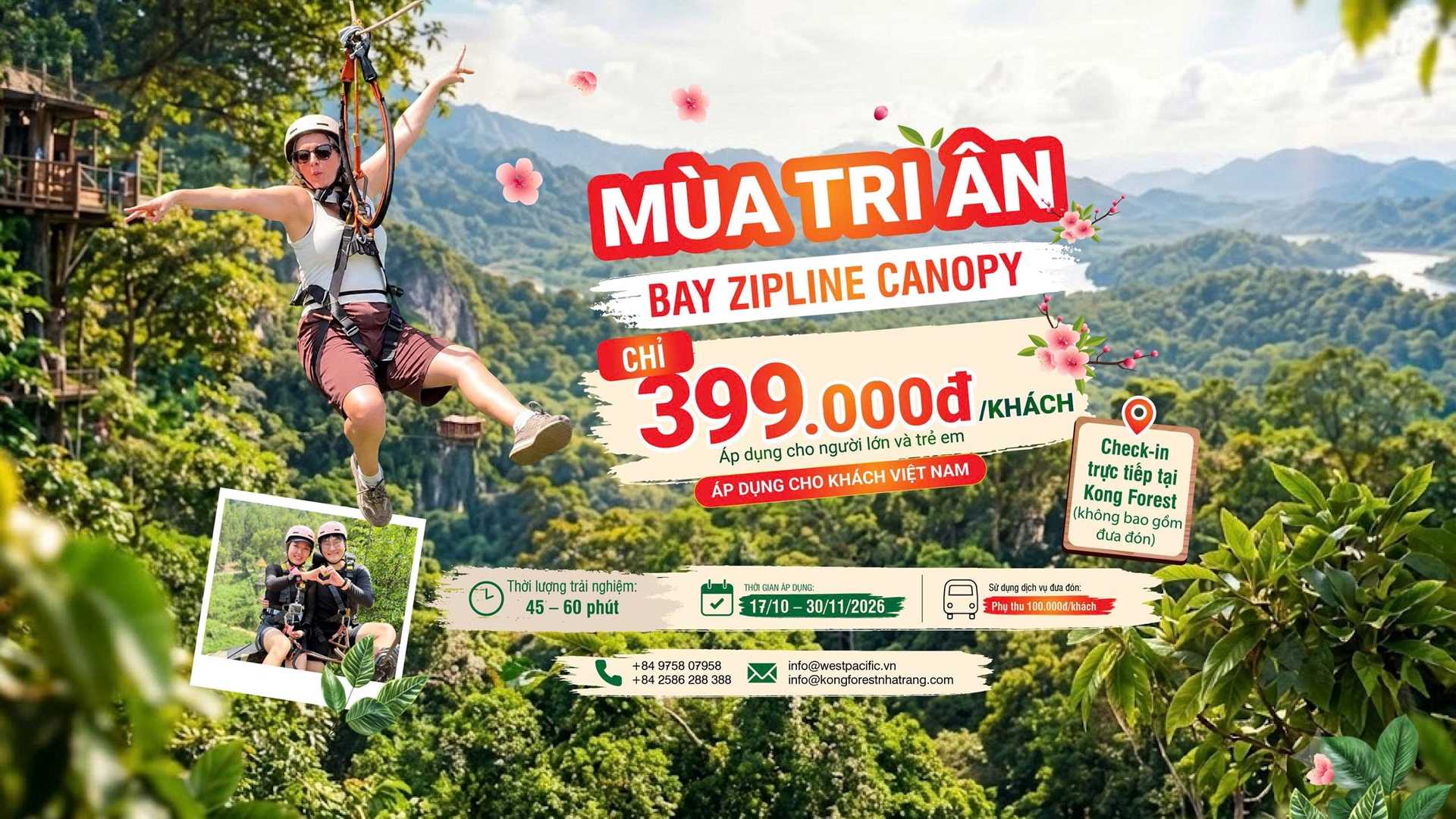 ƯU ĐÃI ZIPLINE THÁNG 11